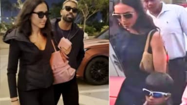 साथ में टी20 वर्ल्ड कप का मैच देखने वानखेड़े पहुंचे, VIDEO वायरल