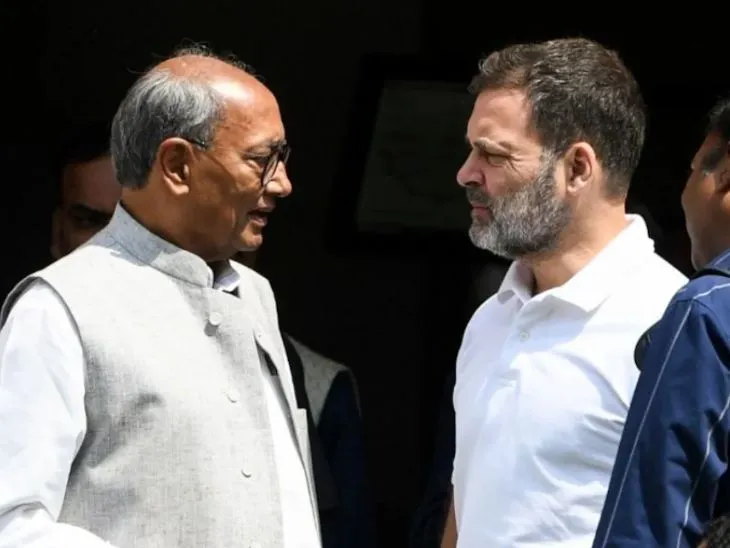 दिग्विजय सिंह से बोले राहुल गांधी; पूर्व CM ने एक दिन पहले मोदी की पुरानी फोटो शेयर कर BJP-RSS की तारीफ की थी