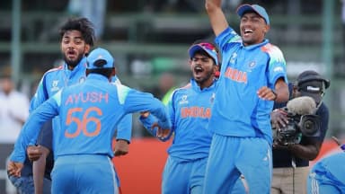 फाइनल में इंग्लैंड को 100 रन से हराया, वैभव के 80 बॉल पर 175 रन; अंबरीश को 3 विकेट