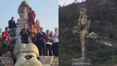 थाईलैंड आर्मी ने हिंदू प्रतिमा की जगह बुद्ध की मूर्ति लगाई, कंबोडिया ने कहा- ये सीजफायर नियमों के खिलाफ