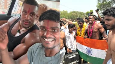 योगेंद्र कुशवाह से मिलने ग्वालियर पहुंचे अमेरिकी फिटनेस स्टार एशटन हॉल