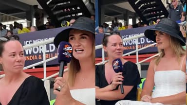 AUS VS IRE मैच में भाई और बॉयफ्रेंड को सपोर्ट करने आईं ,VIDEO