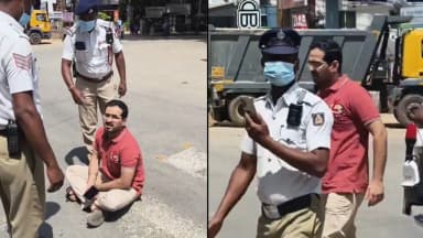 गर्भवती पत्नी के जाम में फंसने पर जताया विरोध; MP में भी लोगों ने बजाए थे हॉर्न