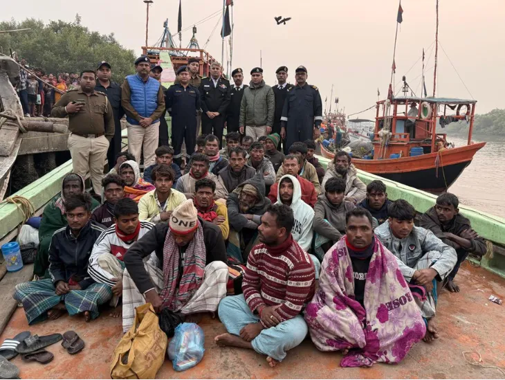 भारत के EEZ में अवैध मछली पकड़ते मिलीं; 35 मछुआरे हिरासत में, 500 किलो मछली जब्त