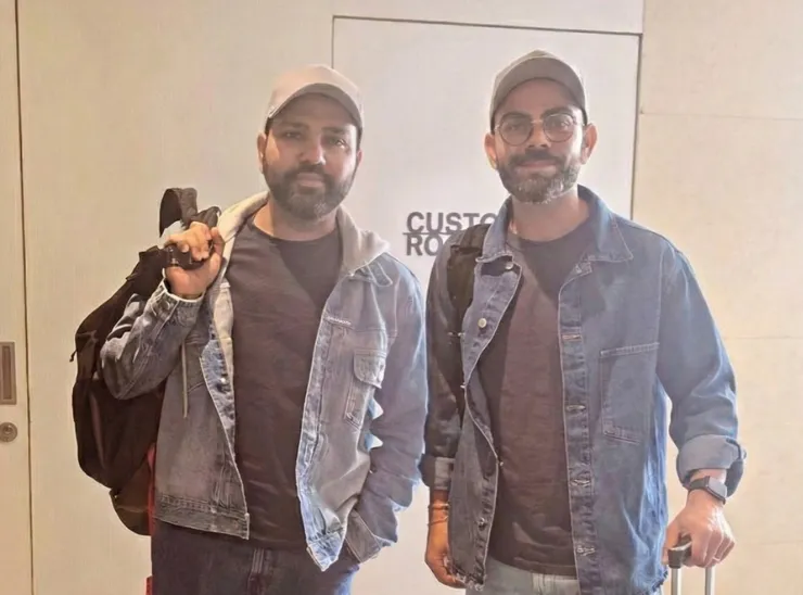 कोहली-रोहित ने पहनी एक जैसी जैकेट, ट्विनिंग लुक वायरल